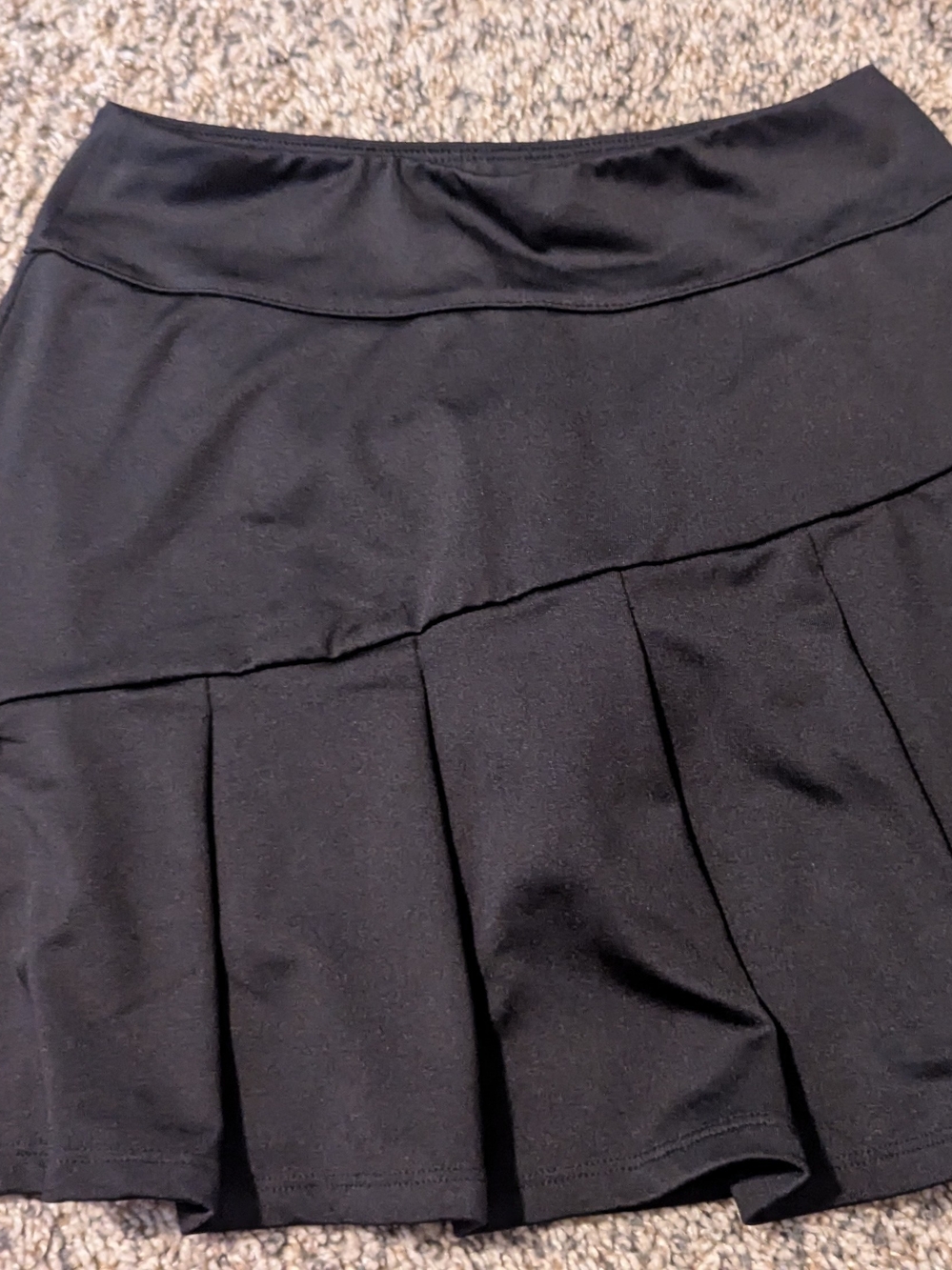 MTA Sport Black Pleated Mini Skirt